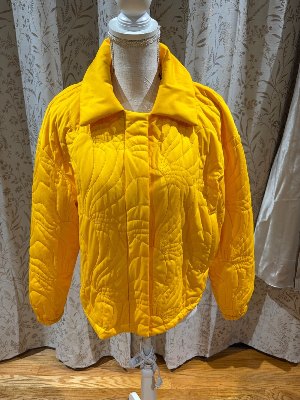 Bright Yellow Quilted Women's Jacket